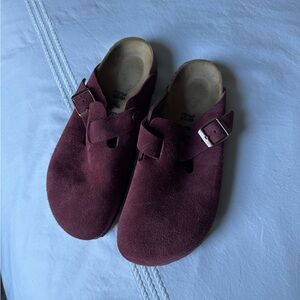 Birkenstock Boston Maroon 38, 7 / 7.5 Medium Narrow